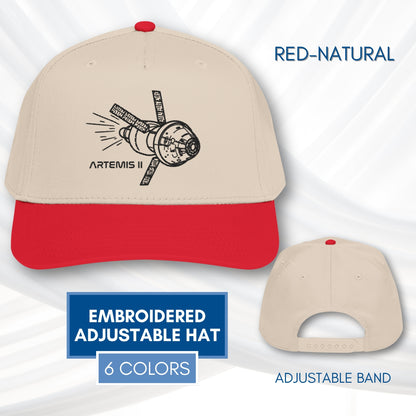 artemis-ii-2-embroidered-adjustable-baseball-hat-hand-drawn-art-space-nasa-inspired