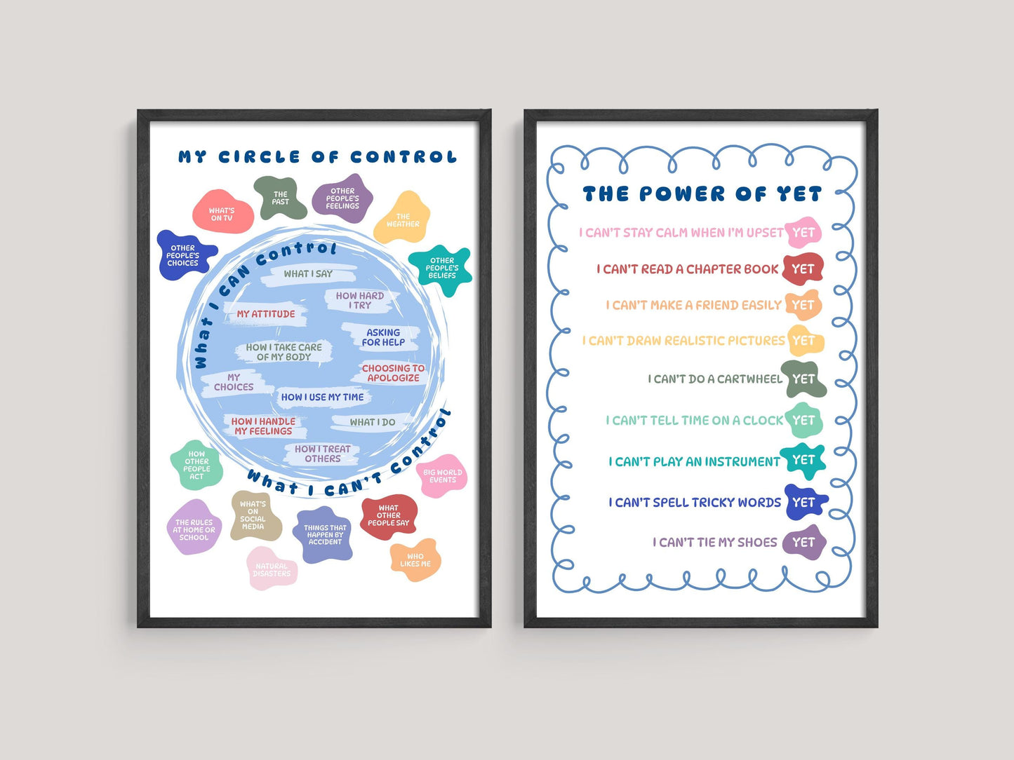 Circle of Control Poster: Kids Therapy Tool, Social Emotional Learning (Digital Download, Printable Worksheet)