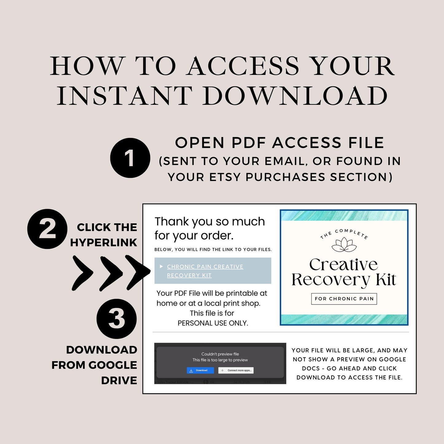 Chronic Pain Recovery Self-Healing Workbook | Independently Heal Fibromyalgia, Fatigue, Trauma (Digital Download)
