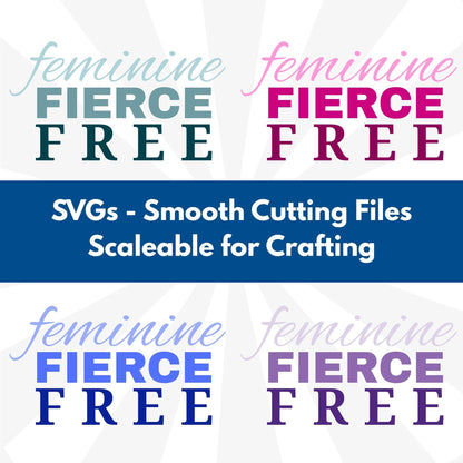 Female Empowerment Clipart Pack | Feminist PNG JPG SVG Bundle - Feminine Fierce Free