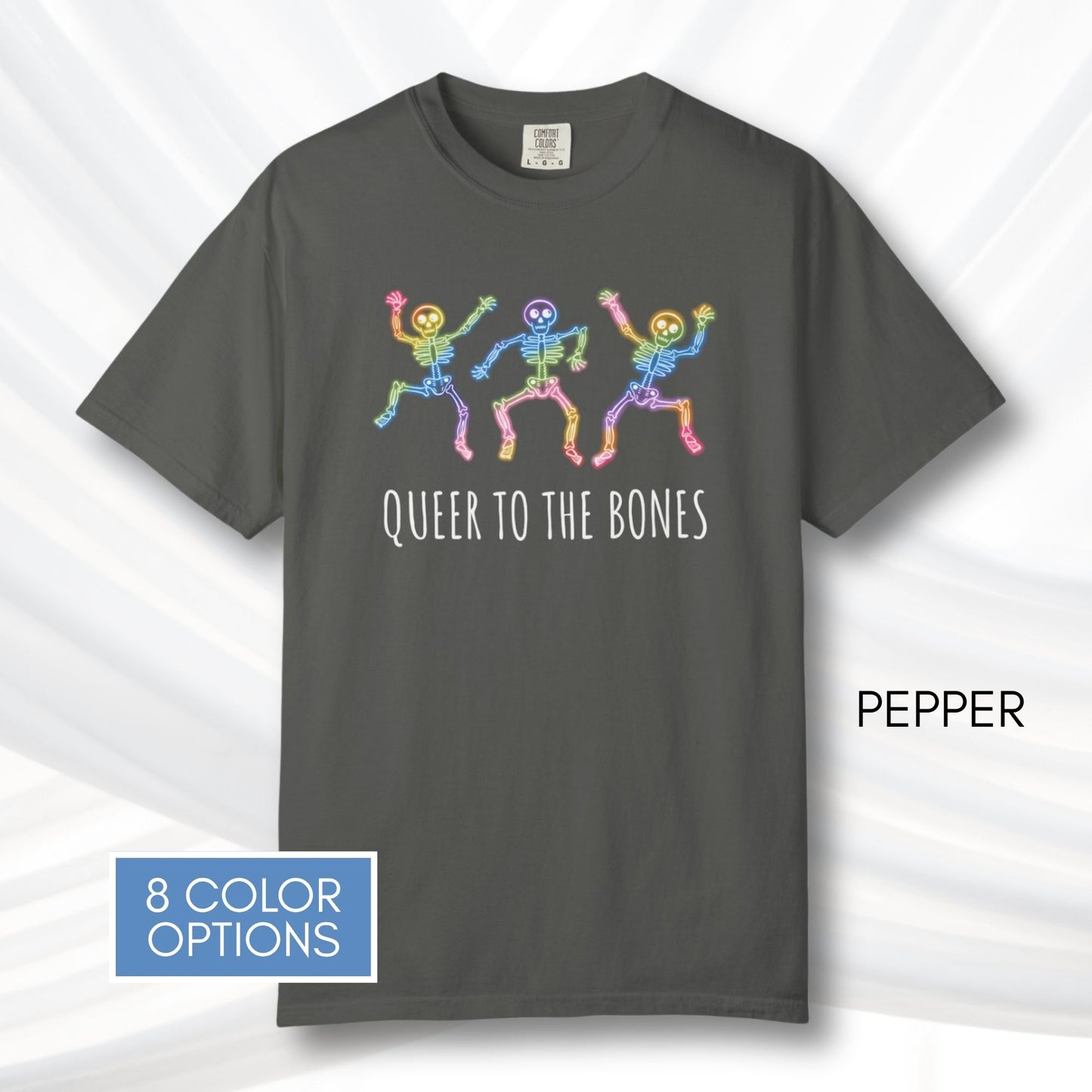 dancing-rainbow-skeletons-unisex-tshirt-halloween-lgbtq-queer-activism-graphic-tee-pepper