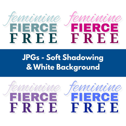 Female Empowerment Clipart Pack | Feminist PNG JPG SVG Bundle - Feminine Fierce Free