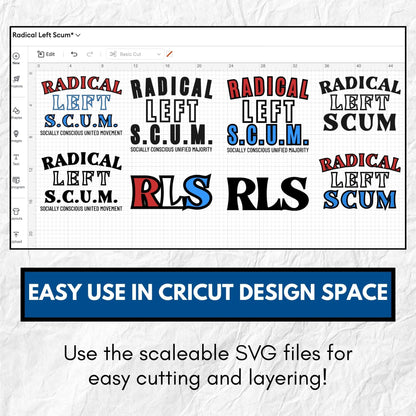 Radical Left Scum Design Bundle | RLS Progressive Leftist Political Clipart Collection (Digital Download)