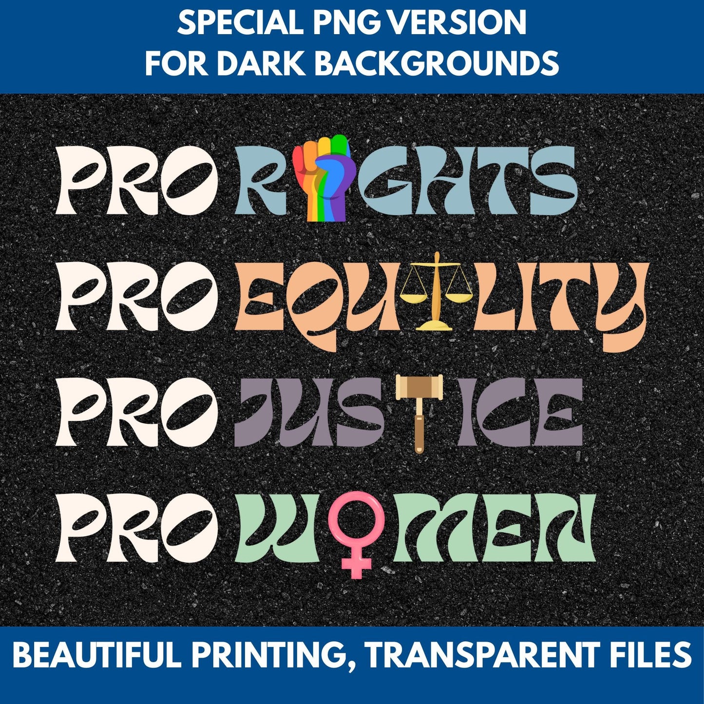 Democratic Activism Clipart Pack | Racial Equality, LGBTQIA Pride, Women's Rights (Digital Download)