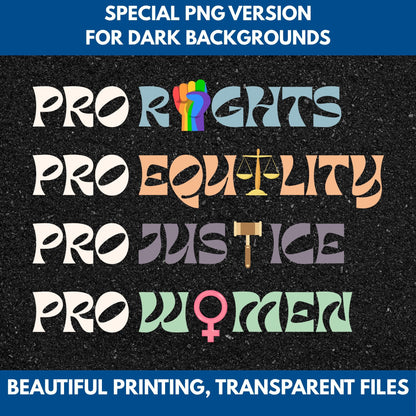 Democratic Activism Clipart Pack | Racial Equality, LGBTQIA Pride, Women's Rights (Digital Download)