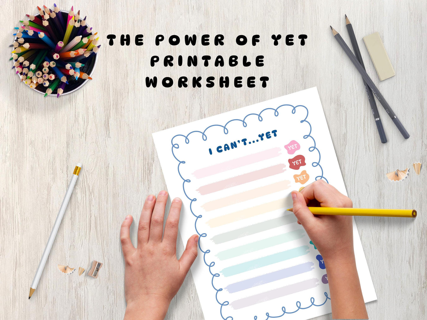 Growth Mindset Worksheet | I Can't Yet SEL Activity, Emotional Regulation Tool (Digital Download)