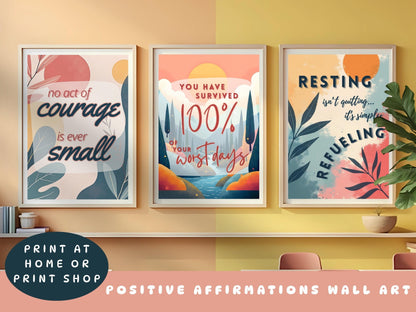 Inspirational Quote Poster | No Act of Courage Is Ever Small Wall Art (Digital Download)