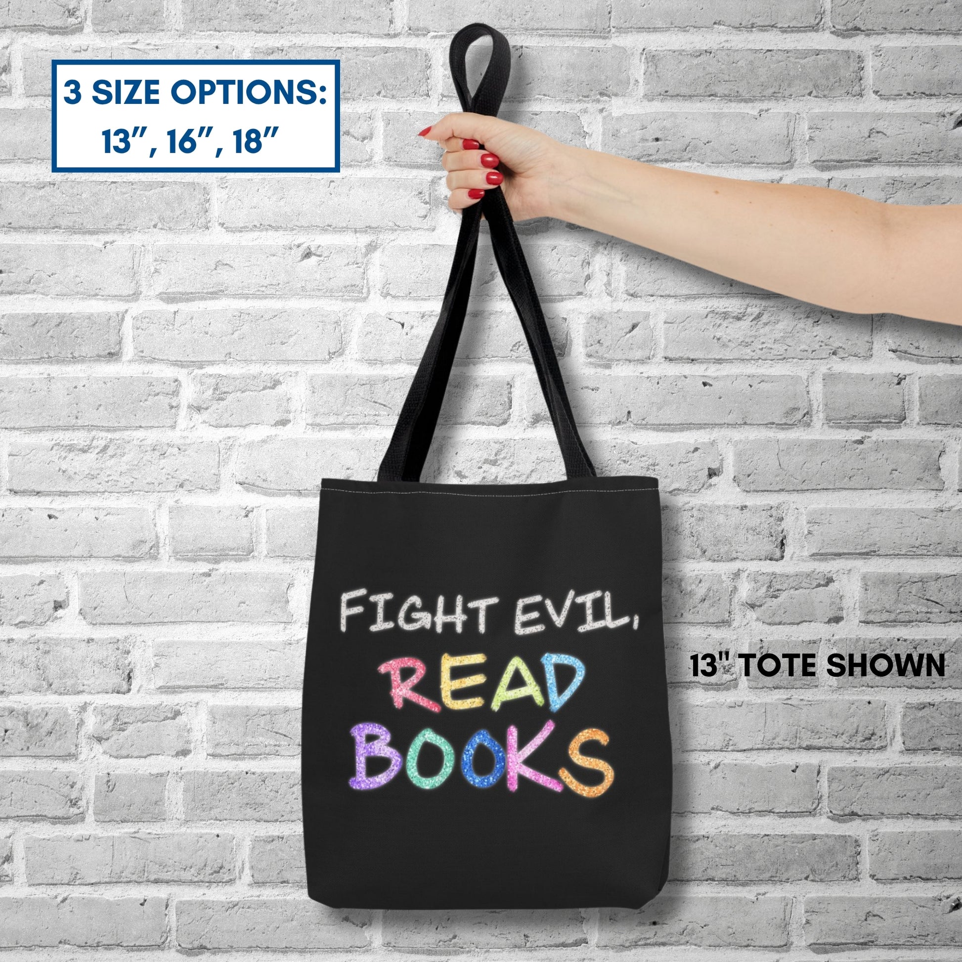 fight-evil-read-books-colorful-tote-bag-literary-accessory-bookish-gift-library-bag-teacher-gift-13