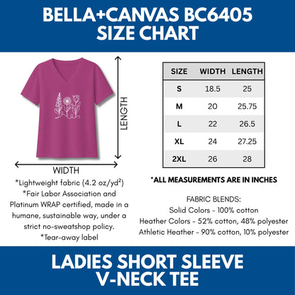 foxglove-daisy-tulip-ladies-bella-canvas-vneck-tshirt-womens-fit-subtle-fdt-flowers-tee-size-chart