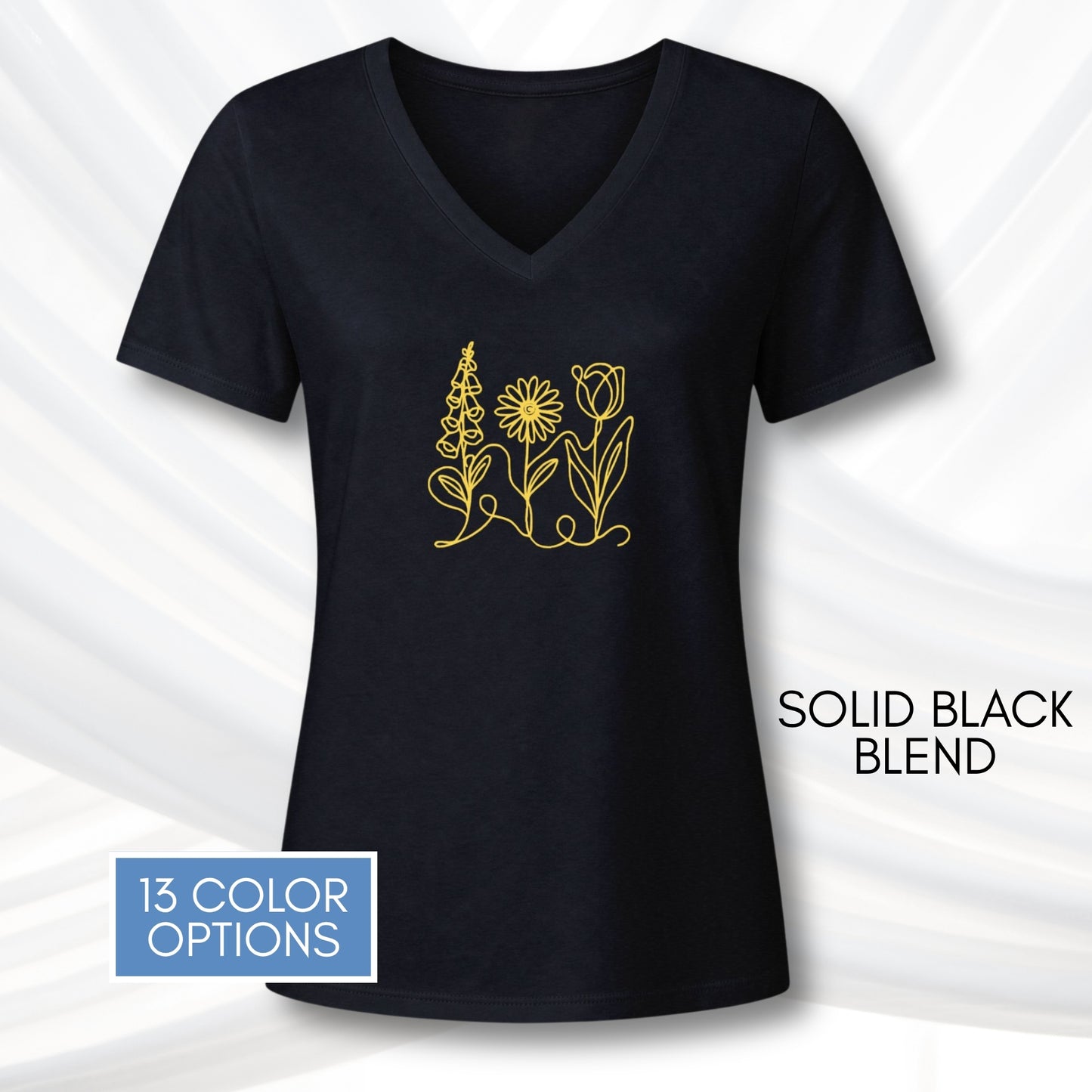 foxglove-daisy-tulip-ladies-bella-canvas-vneck-tshirt-womens-fit-subtle-fdt-flowers-tee-solid-black-blend