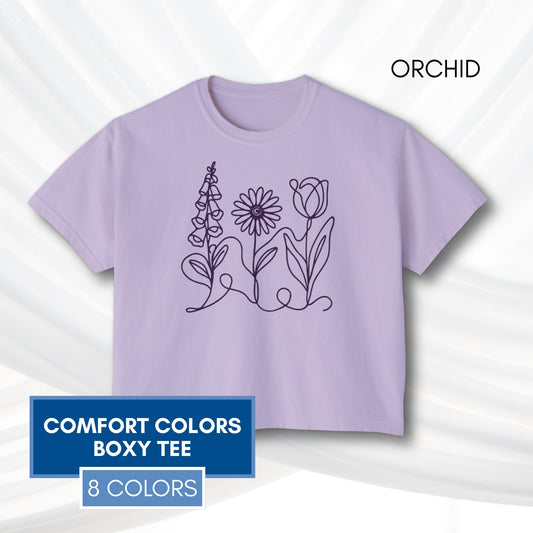 foxglove-daisy-tulip-subtle-anti-trump-womens-boxy-tee-no-words-comfort-colors-orchid