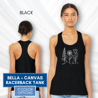 foxglove-daisy-tulip-womens-racerback-tank-top-subtle-fdt-flowers-hand-drawn-shirt-anti-trump-black
