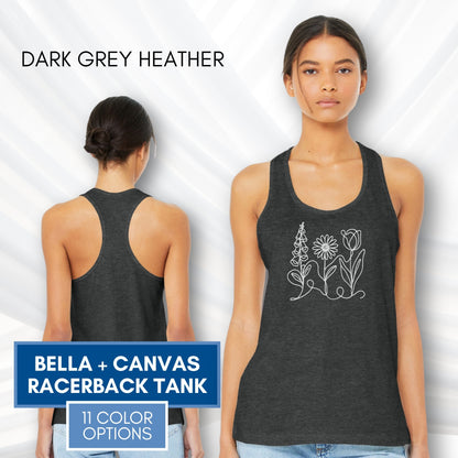 foxglove-daisy-tulip-womens-racerback-tank-top-subtle-fdt-flowers-hand-drawn-shirt-anti-trump-dark-grey-heather