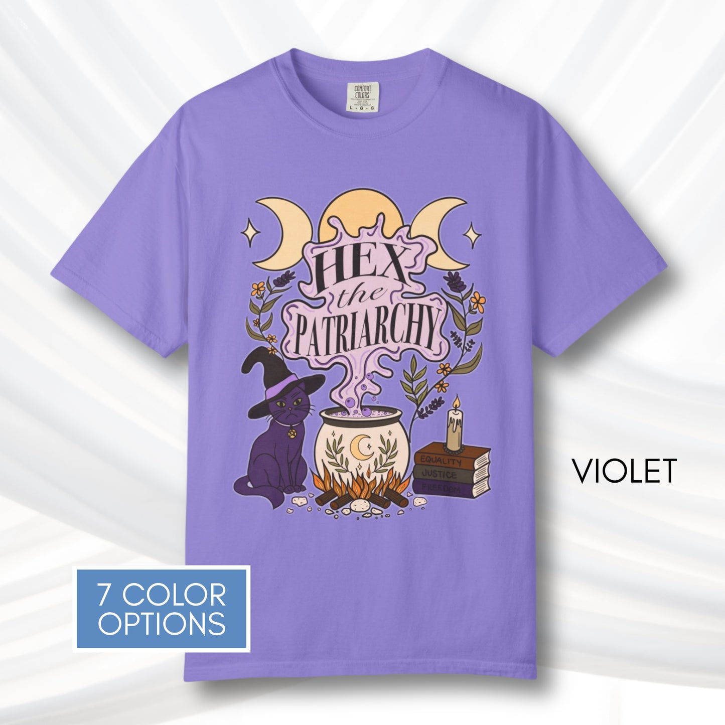 hex-the-patriarchy-witchy-feminist-tshirt-halloween-activist-graphic-tee-hand-drawn-art-violet
