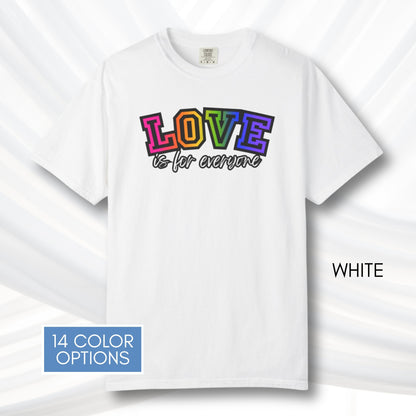 love-is-for-everyone-lgbtq-ally-rainbow-pride-comfort-colors-tshirt-tee-top-apparel