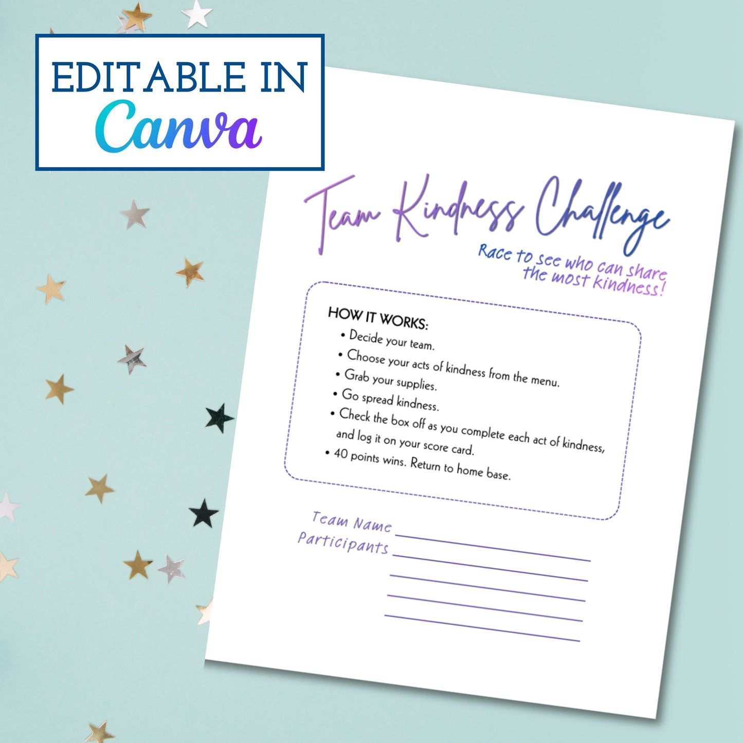 random-acts-of-kindness-group-activity-kit-printable-team-challenge-fully-editable-canva-template-family-fun-milestone-birthday-idea
