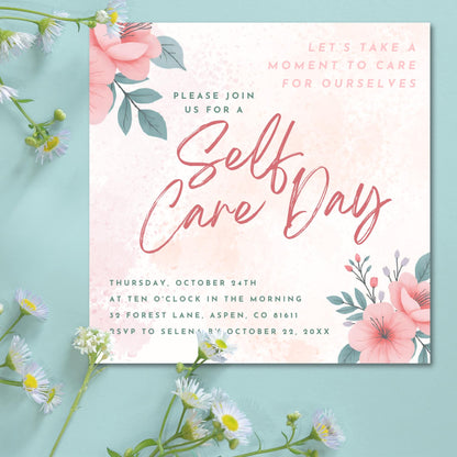 self-care-day-invite-template-mental-health-or-wellness-party-editable-on-canva-diy-invitation