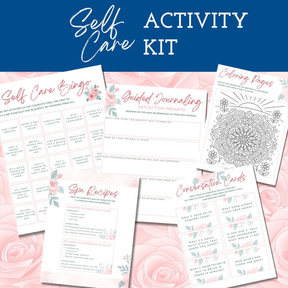 self-care-deluxe-party-kit-printable-mental-health-day-invites-decor-activities-canva-template-diy-party-planning