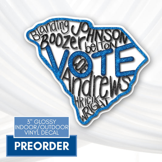 south-carolina-votes-blue-2026-3-inch-indoor-outdoor-vinyl-sticker-decal-hand-drawn-hand-lettered-democratic-candidate-car-window-water-bottle-laptop-decor