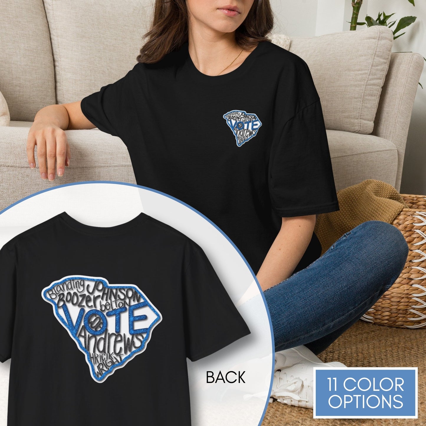 south-carolina-votes-blue-2026-democratic-candidate-unisex-tshirt-sc-activist-campaign-tee-hand-drawn-art-annie-andrews-jermaine-johnson-3