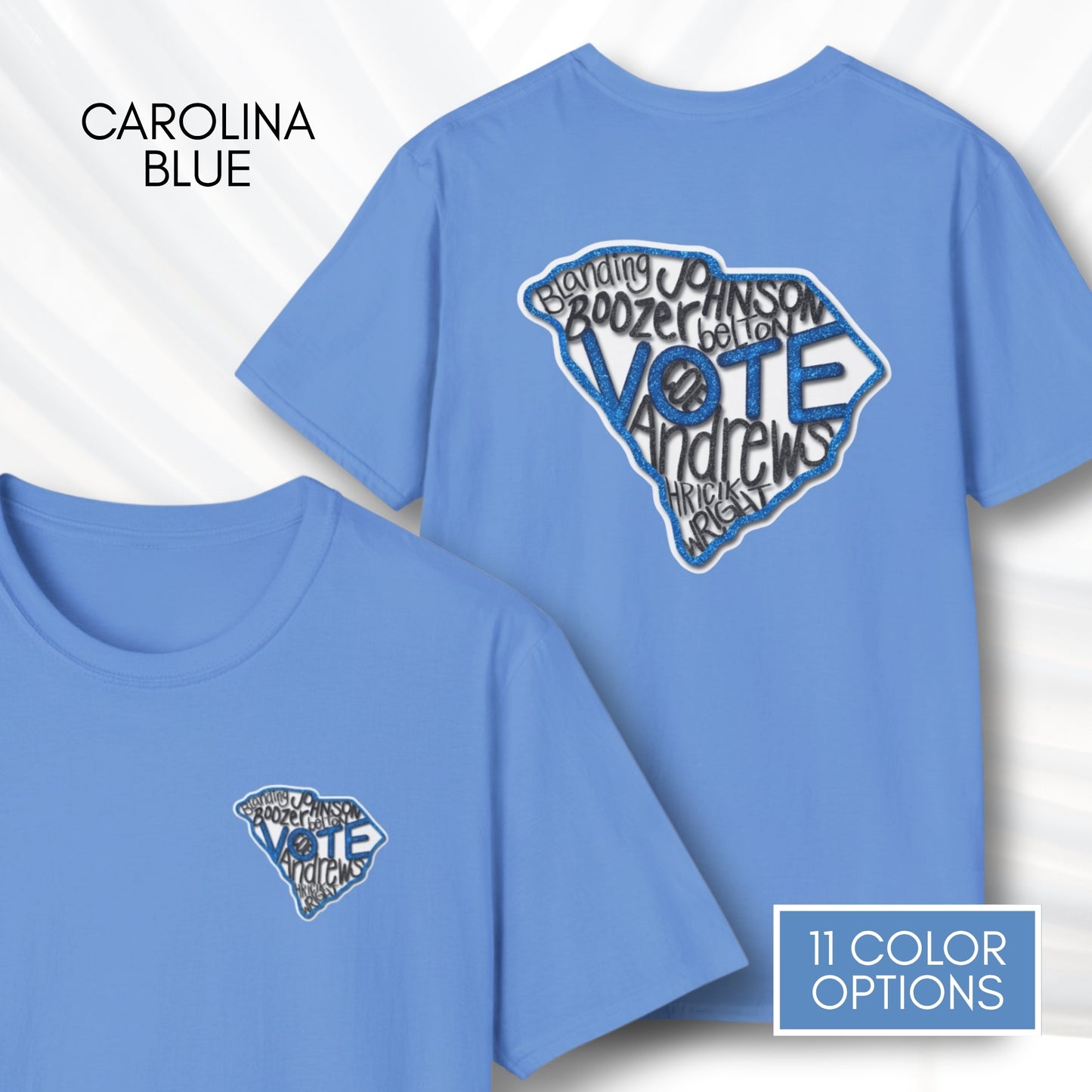 south-carolina-votes-blue-2026-democratic-candidate-unisex-tshirt-sc-activist-campaign-tee-hand-drawn-art-annie-andrews-jermaine-johnson-carolina-blue