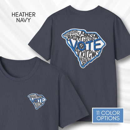 south-carolina-votes-blue-2026-democratic-candidate-unisex-tshirt-sc-activist-campaign-tee-hand-drawn-art-annie-andrews-jermaine-johnson-heather-navy