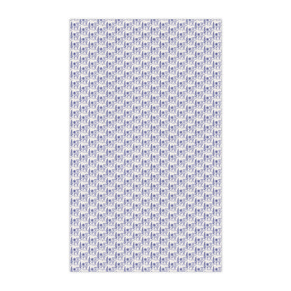subtle-fdt-flowers-cotton-tea-towel-foxglove-daisy-tulip-blue-and-white-floral-kitchen-towel-anti-trump-anti-maga-front