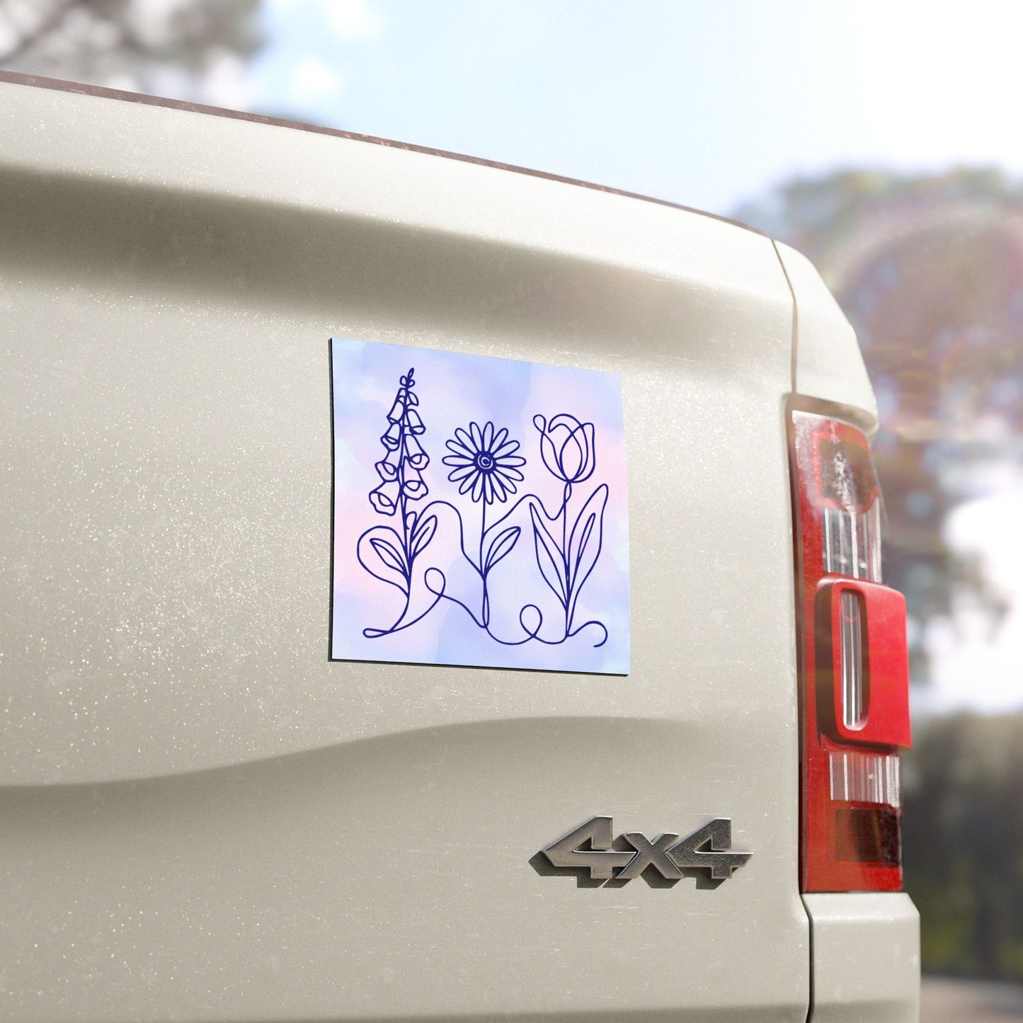 subtle-fdt-flowers-foxglove-daisy-tulip-square-car-magnet-political-activism-car-refrigerator-locker-decor