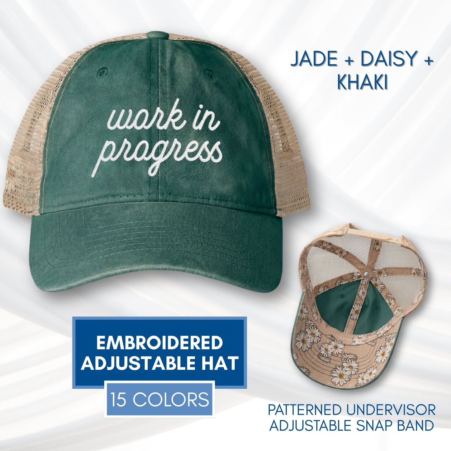 work-in-progress-mesh-back-womens-hat-embroidered-baseball-cap-mental-health-gift-growth-mindset